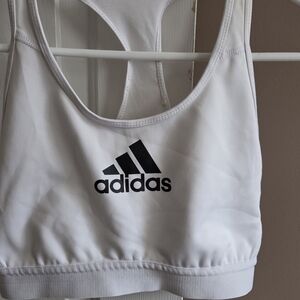 Adidas White Sports Bra